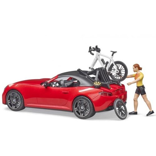 Bruder Auto Roadster sa biciklistom 034856 Cene