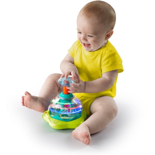Bright Starts Press &amp;amp; Glow Spinner aktivnostna igrača z melodijo 6 m+ 1 kos Slike