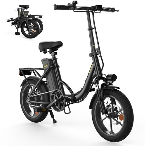 IScooter U4 zložljivo električno kolo, 36V 10,4Ah, 16&amp;rdquo; kompaktno električno kolo, črno, (5000234162) Slike