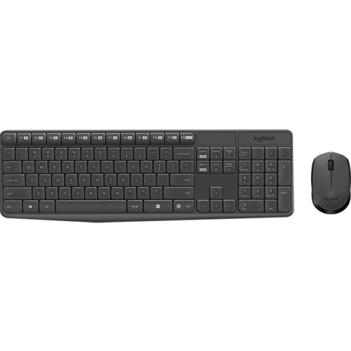 Logitech Tastatura + Mis MK235 Wireless Desktop USB siva US Cene