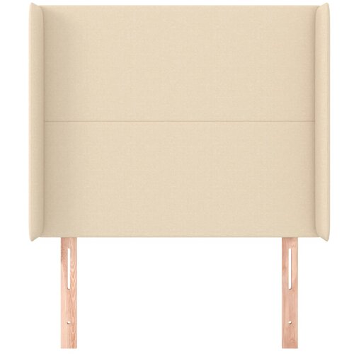  Uzglavlje s u&amp;scaron;ima krem 103x16x118/128 cm od tkanine Slike