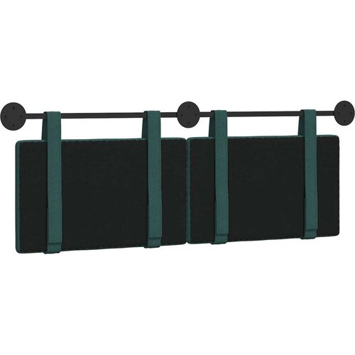  Držeće uzglavlje Zidne Tamnozelena 150 x 55 x 5 cm tkanina - Tamnozelena 140 cm bez LED svjetla Slike