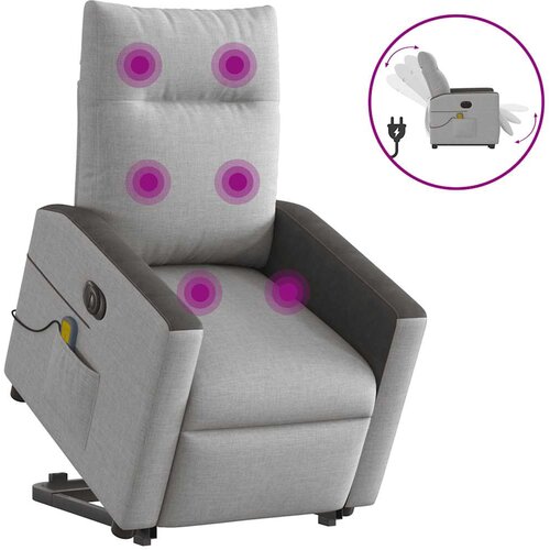 vidaXL Električni masažni naslonjač na podizanje tkanina oblačnosivi Cijene
