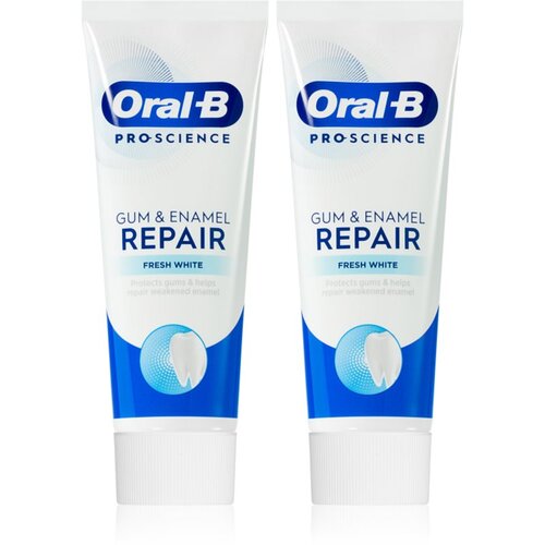 Oral-b Gum &amp;amp; Enamel Repair Fresh White pasta za zube za svježiji dah 2x75 ml Slike