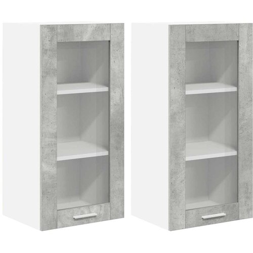  ormarić s pohranom 2 pcs Betonski sivi 40 x 31 x 80 cm Slike
