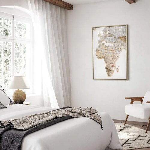  Slika - Hot Continent (1 Part) Vertical 80x120 U prirodnom drvenom okviru Slike