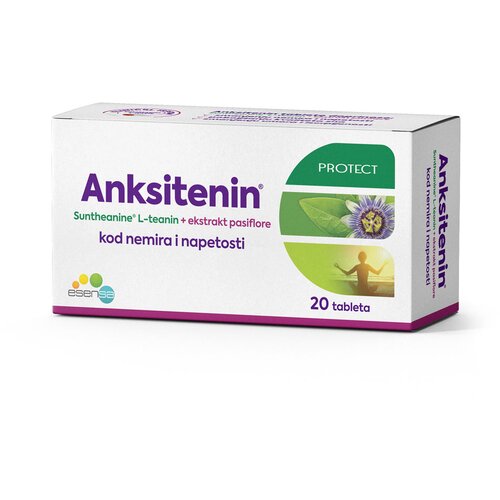 Esensa Anksitenin za smanjenje stresa, L-teanin + Ekstrakt pasiflore, 20 tableta Slike