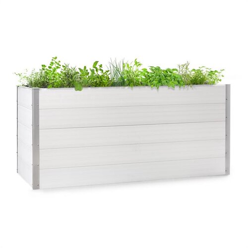 Blumfeldt Nova Grow, vrtni cvjetnjak, 195 x 91 x 100 cm, WPC, izgled drveta, bijeli Cijene