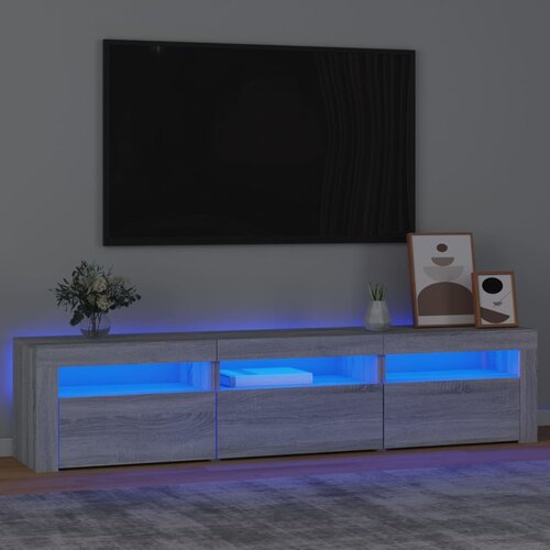 VidaXL TV ormarić s LED svjetlima boja hrasta sonome 180x35x40 cm Slike