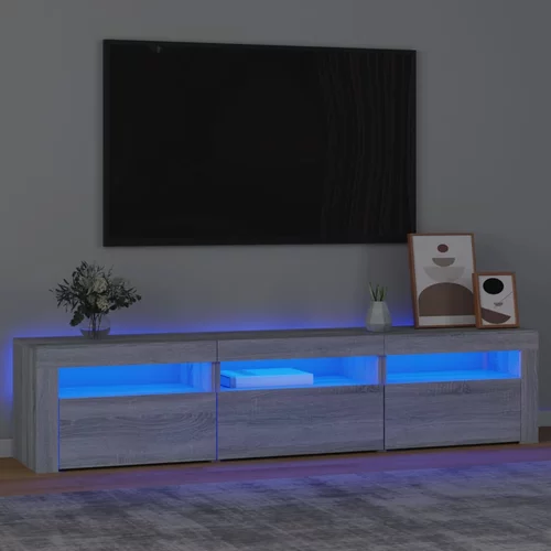 vidaXL TV ormarić s LED svjetlima boja hrasta sonome 180x35x40 cm