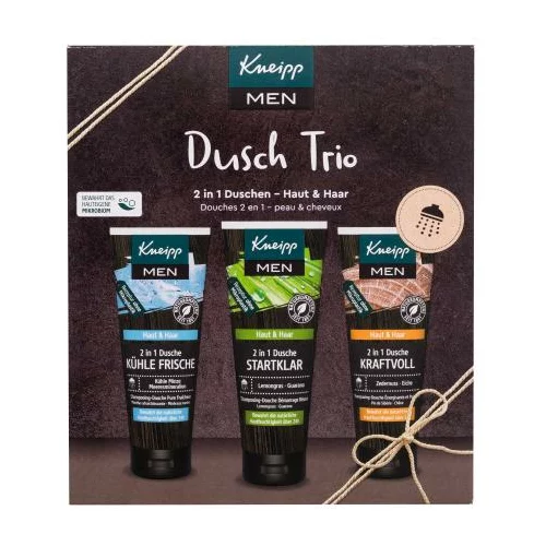 Kneipp Men Shower Trio Set gel za prhanje Men 2 In 1 Ready To Go 75 ml + gel za prhanje 2 In 1 Cool Freshness 75 ml + gel za prhanje 2 In 1 Powerful 75 ml za moške