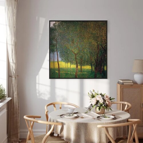  Slika - Gustav Klimt &amp;ndash; Fruit trees on Attersee 60x60 U crnom drvenom okviru Slike