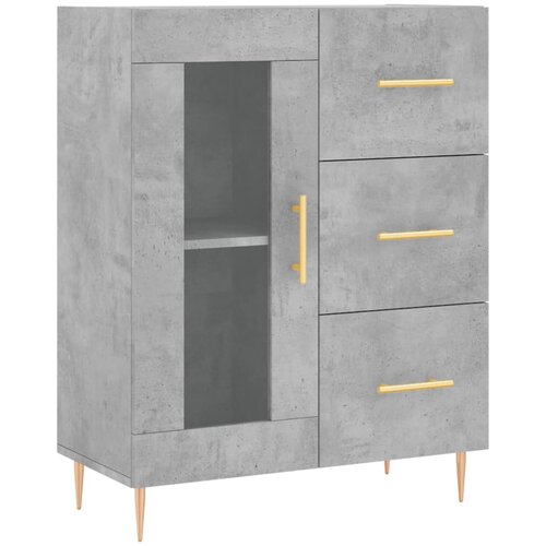 Maison Chic Komoda - Predalnik betonsko siva 69,5x34x90 cm inženirski les, (21717502) Slike