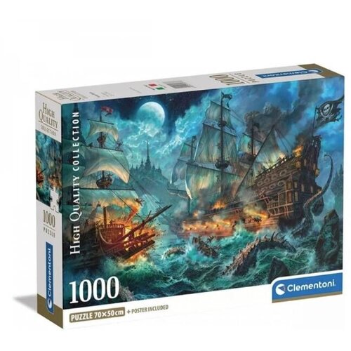 Clementoni Slagalica Puzzle 1000 pcs Pirates Battle 59158 Slike