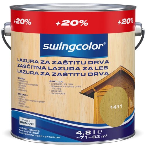 SWINGCOLOR lazura za drvo (bor, 4,8 l) Cijene