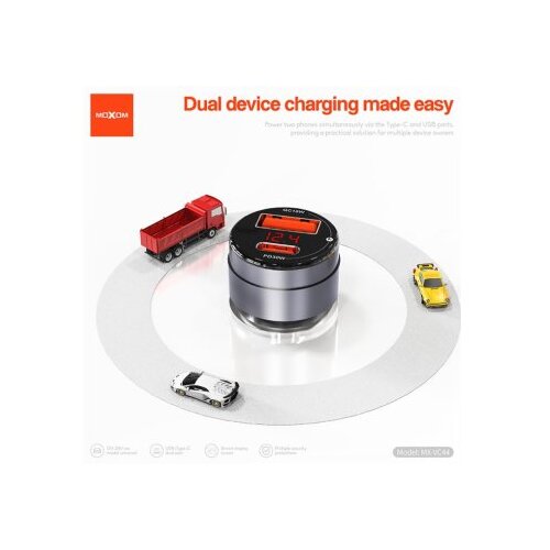 Moxom auto punjač MX-VC44 usb-a 18W+Type-C PD30W bez kabla/ crna Cene