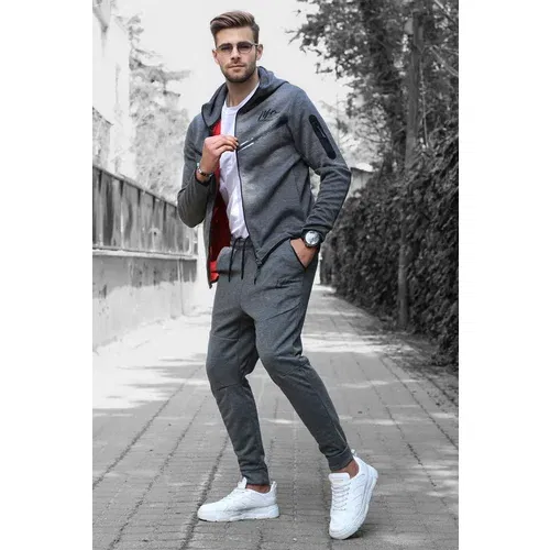 Madmext Sports Sweatsuit Set - Gray - Relaxed fit