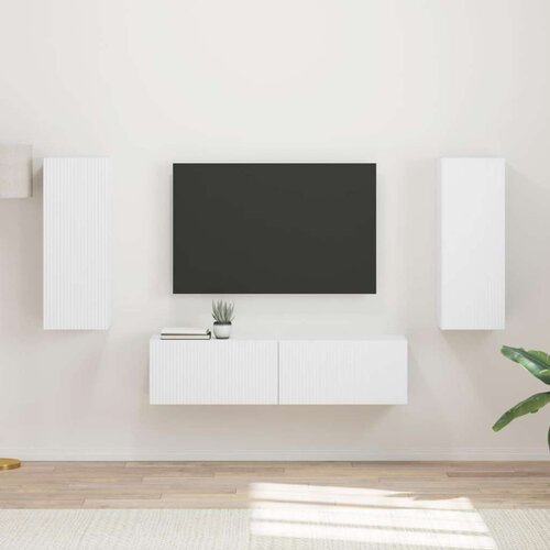  Komplet TV omaric 2 pcs Bela Konstruiran les, (5000132589) Cene