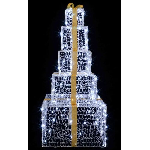  Božićne svjetleće kutije na slaganje 250 LED lampica - Hladna bijela Slike
