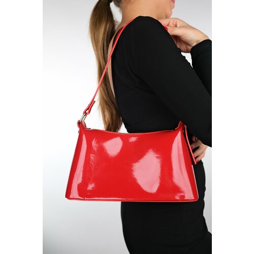 LuviShoes JOSELA Red Patent Leather Women's Handbag Cene