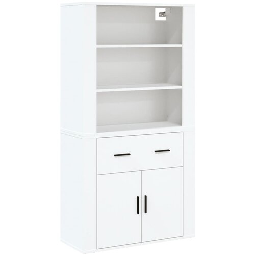 Maison Chic Visoka omara - Komoda - Predalnik bel inženirski les, (21715572) Cene
