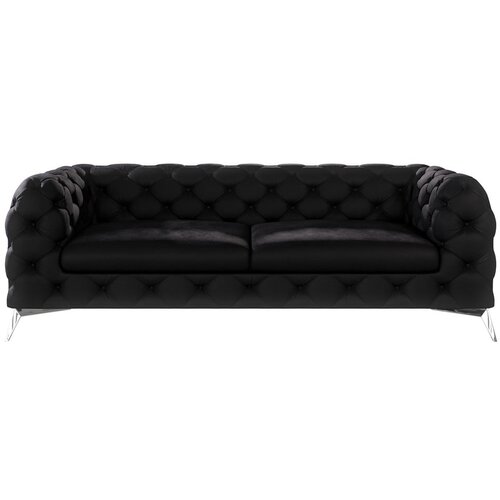 Ropez Crna bar&amp;scaron;unasti sofa 225 cm Chelsea &amp;ndash; Slike