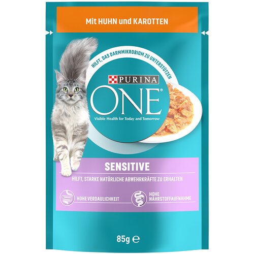 Purina One Sensitive - Piščanec & korenje (52 x 85 g) Cene
