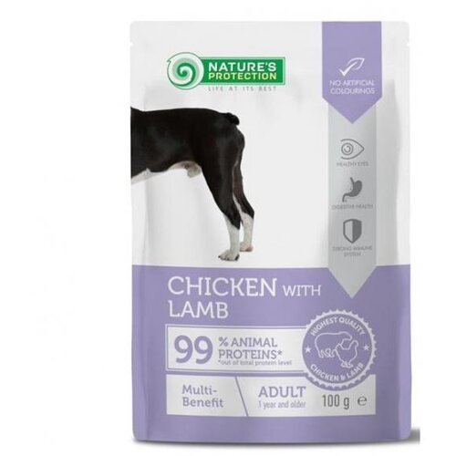 Nature's Protection kesice za pse All Breed Multibenefit - Piletina i jagnjetina 100g Cene