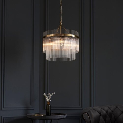  Endon 99167 - Luster na lancu MARIETTA 3xE14/7W/230V mesing/proziran Slike