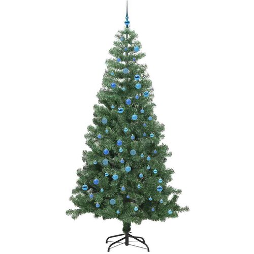 VidaXL Božićno drvce s 300 LED svjetlima s stalakom Zelena 240 cm PVC Slike