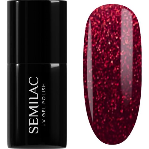 Semilac UV Hybrid Winter Wonderland gel lak za nohte odtenek 955 Holly Berry Red 7 ml Slike