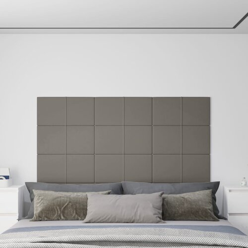 vidaXL Stenski paneli 12 kosov svetlo sivi 60x30 cm žamet 2,16 m² Cene