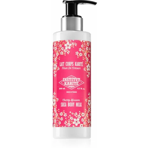 Institut Karite Shea Body Milk Cherry Blossom hidratantni losion za tijelo s mirisom cvjetova trešnje 200 ml za žene