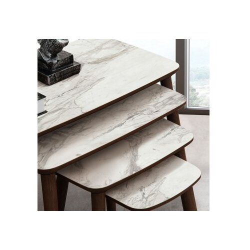 Hanah home Club set stolova Luci, 4 dijela, bijela Slike