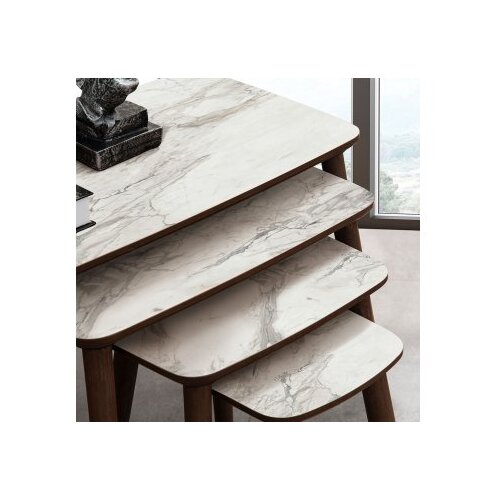 Hanah home Set stočića od 4 komada Luci White Slike