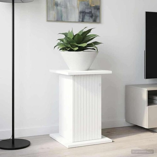  Stalak za biljke Bijela 30 5 x 30 x 43 cm Konstruirano drvo - Bijela 30 5 x 30 x 43 cm 1 Cene