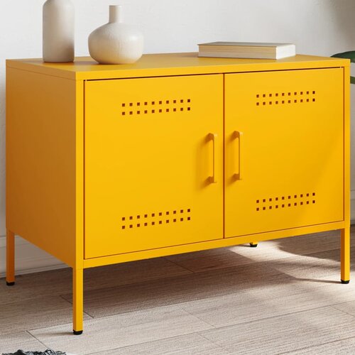 vidaXL TV omarica gorčično rumena 68x39x50,5 cm jeklo Cene