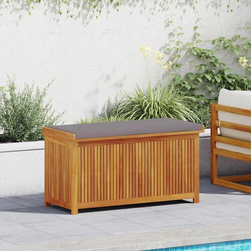 vidaXL Zunanja škatla za blazine 113x50x60,5 cm trden les jelke Cene