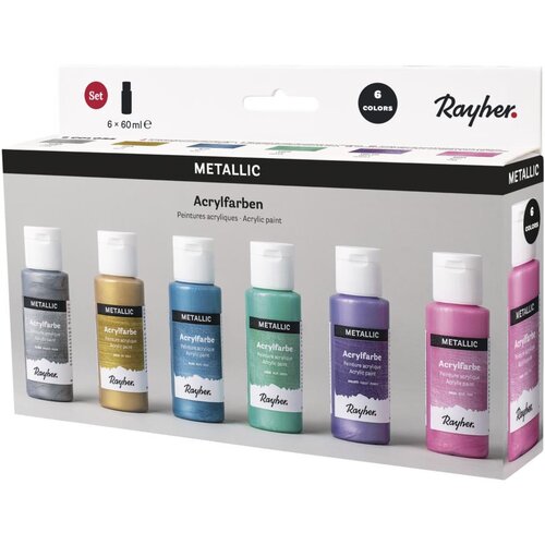 RAYHER Akrilne barve, Metallic, set 6, (20633912) Cene