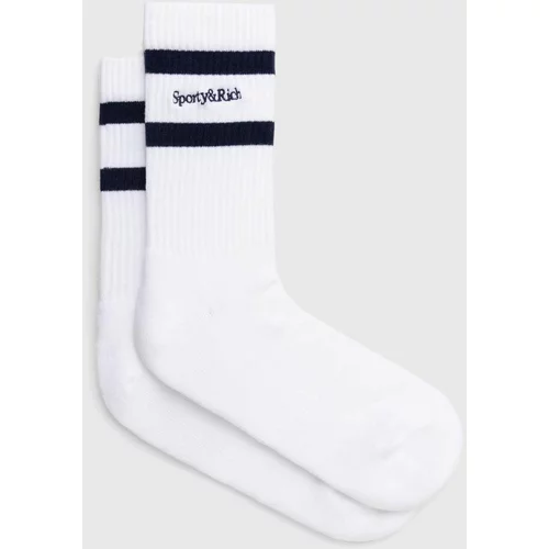 Sporty & Rich Čarape New Serif Socks za žene, boja: bijela, SO922WH