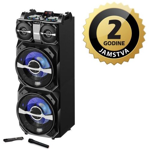 Akai karaoke 300W, DJ mikseta, EQ, FM, dual ulazi, daljinski, bež mikrof DJ-T5 Cijene