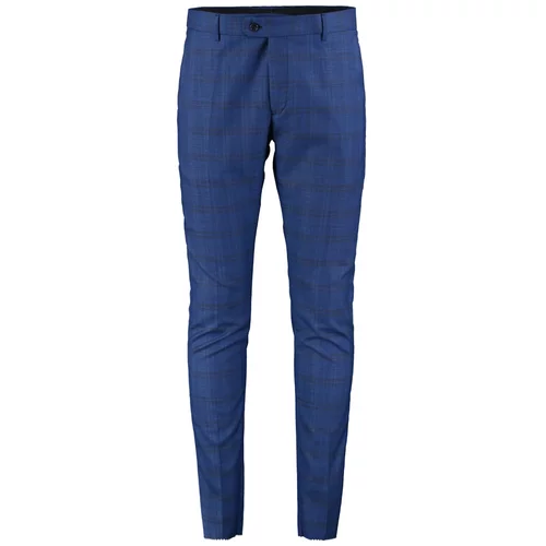 Trendyol Navy Blue Men's Slim Fit Plaid Trousers