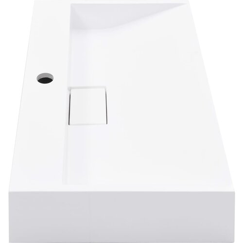  Umivaonik od lijevanih minerala/mramora 60 x 38 x 11 cm bijeli Slike