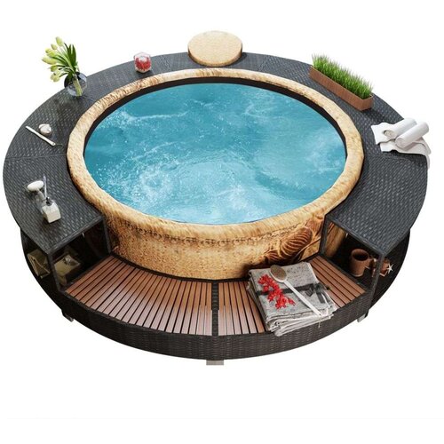 Poli crna ograda za jacuzzi od poliratana Cijene