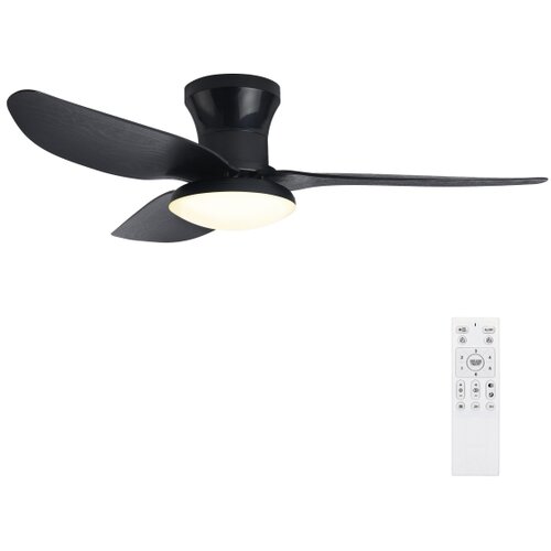  Brilagi - LED prigu&amp;scaron;iva plafonski ventilator LED/30W/230V 3000-6500K crna + daljinski upravljač Slike