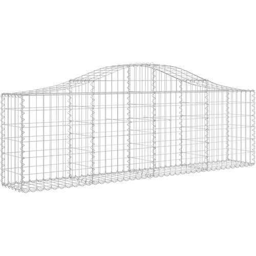  Lučne gabionske ko&amp;scaron;are 15 kom 200x30x60/80 cm pocinčano željez Slike