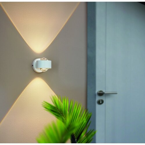 Eglo treviolo spoljna zidna lampa/2, led, 3w, 900lm, ip44, liveni aluminijum/belo/ staklo Slike