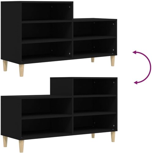  za cipele crni 102 x 36 x 60 cm od konstruiranog drva Slike