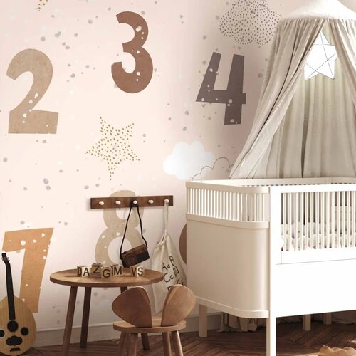  Foto tapeta - Numbers Among Snowflakes 350x256 Vodootporna Slike