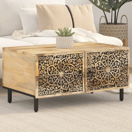  The Living Store Klubska mizica 80x50x40 cm trden mangov les - Klubska Mizica, (21453374) Slike
